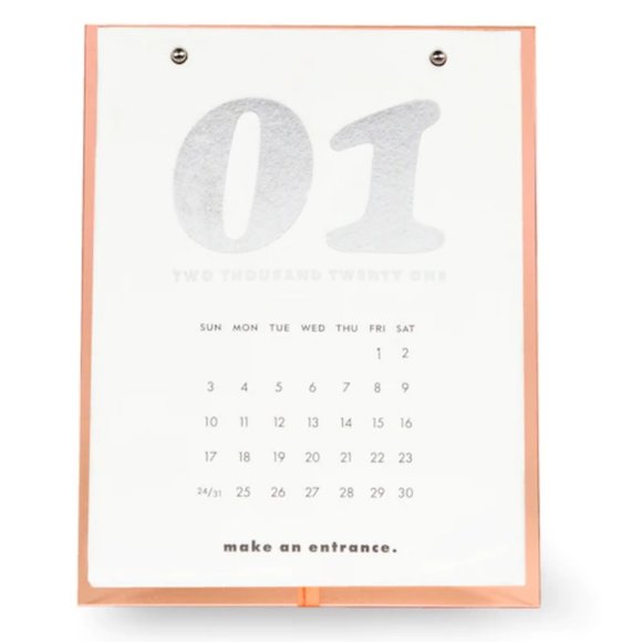 kate spade desktop calendar coral 2021 nwt - Picture 4 of 5